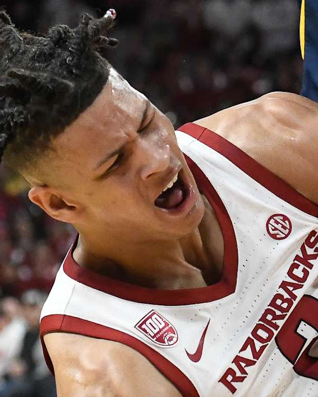 Trevon Brazile hurt against UNC-Greensboro.